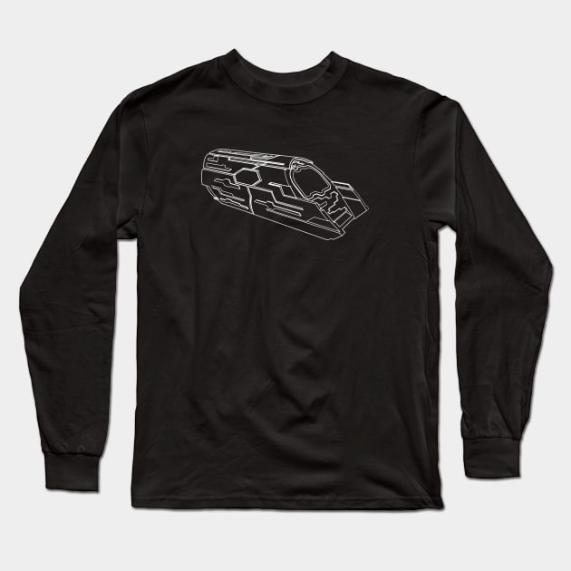 Atlantis Spaceship Puddle Jumper Long Sleeve T-Shirt by Science Design